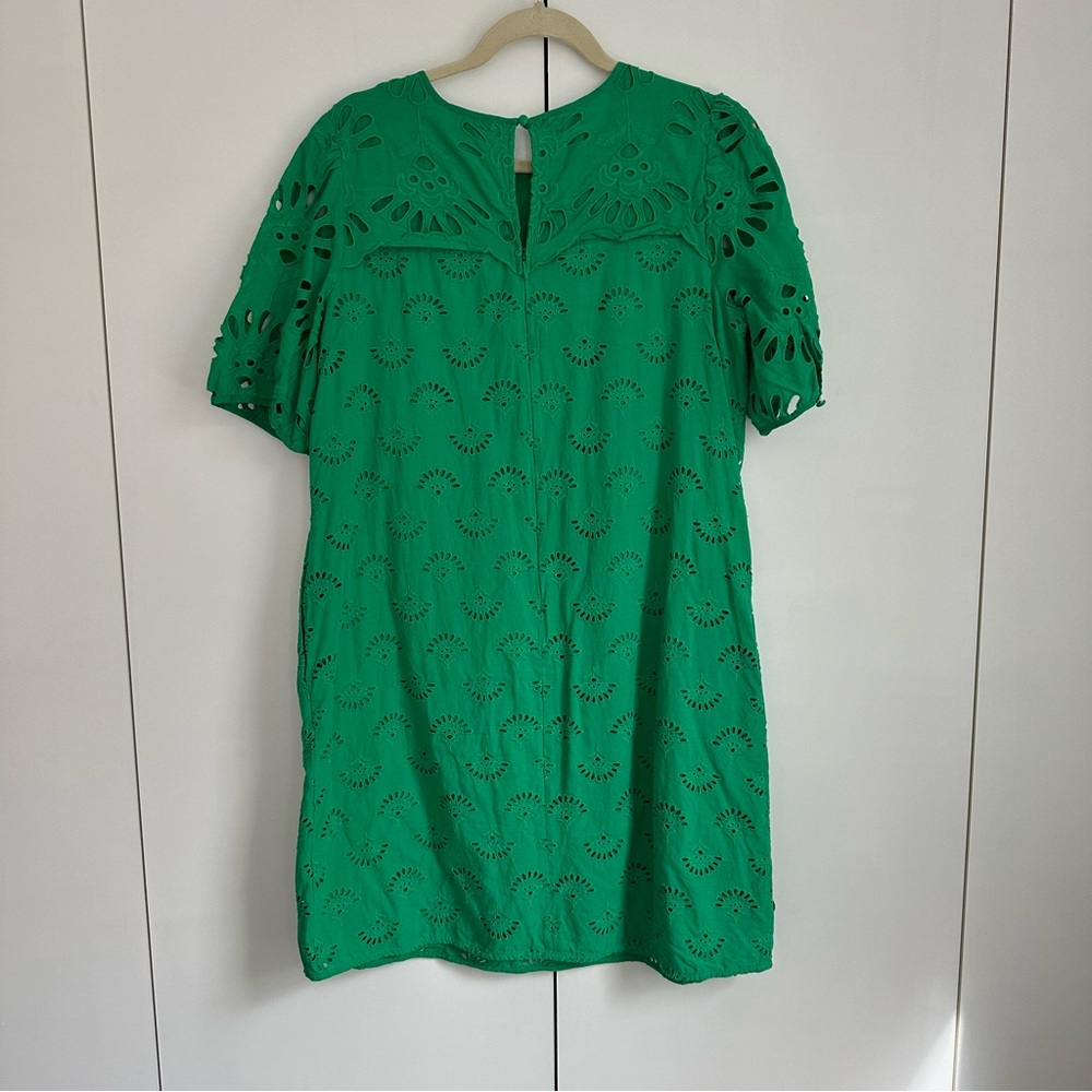 Ann Taylor Kelly Green Eyelet Shift Dress - Picture 5 of 7